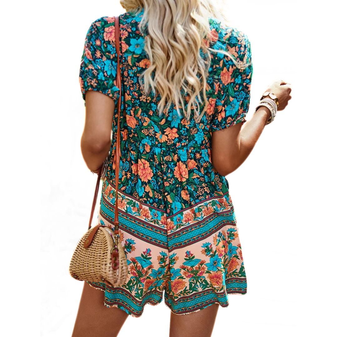 Vrouwelijke Playsuit Zomerjurk Comfortabel en Levendig