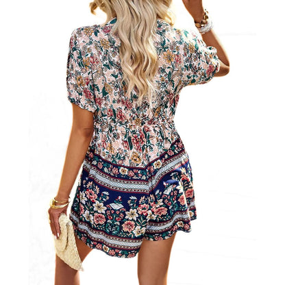 Vrouwelijke Playsuit Zomerjurk Comfortabel en Levendig