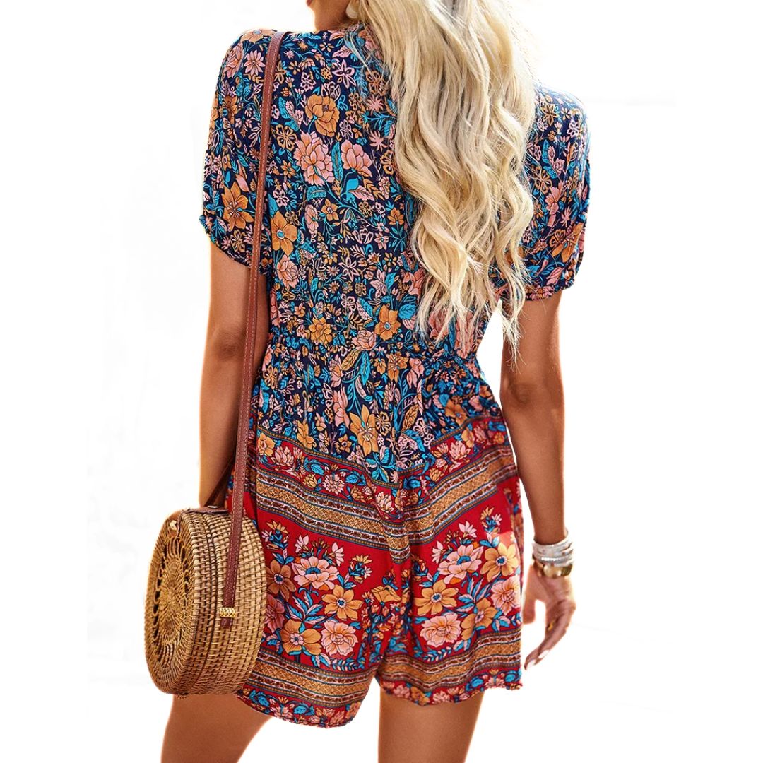 Vrouwelijke Playsuit Zomerjurk Comfortabel en Levendig