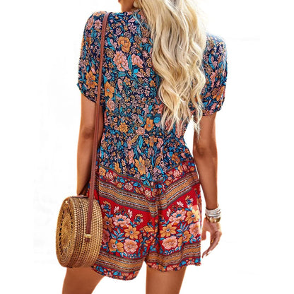 Vrouwelijke Playsuit Zomerjurk Comfortabel en Levendig