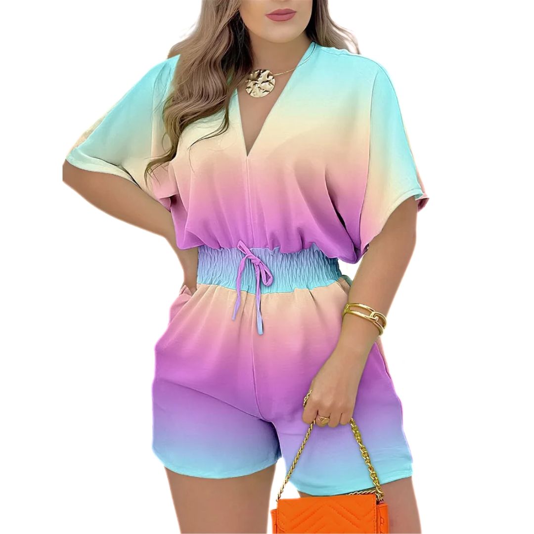 Vrouwelijke Zomerkleurige Jumpsuit Comfy voor Dag en Nacht