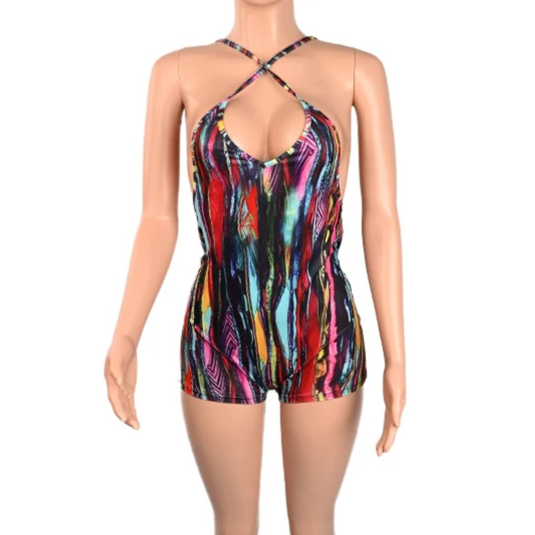 Slanke Vrouwelijke Playsuit Zomerjurk Sexy