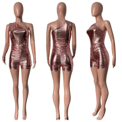 Vrouwelijke Playsuit Glitter Glimmend Feestkleding