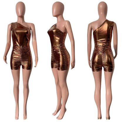 Vrouwelijke Playsuit Glitter Glimmend Feestkleding