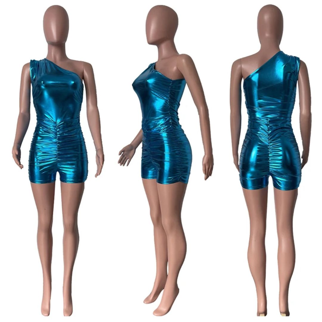Vrouwelijke Playsuit Glitter Glimmend Feestkleding