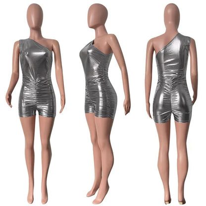 Vrouwelijke Playsuit Glitter Glimmend Feestkleding