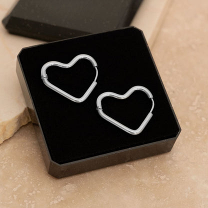 Hart Oorringen Goud Kleur Stijlvol Mode Accessoires