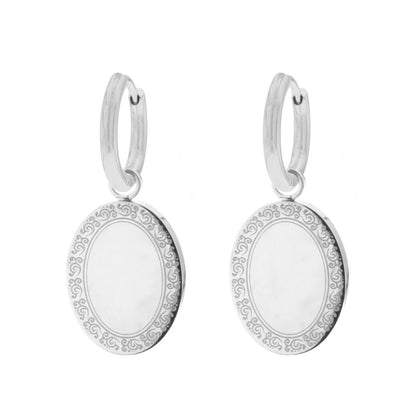Vintage Munt Oorbellen Charmant Zilver