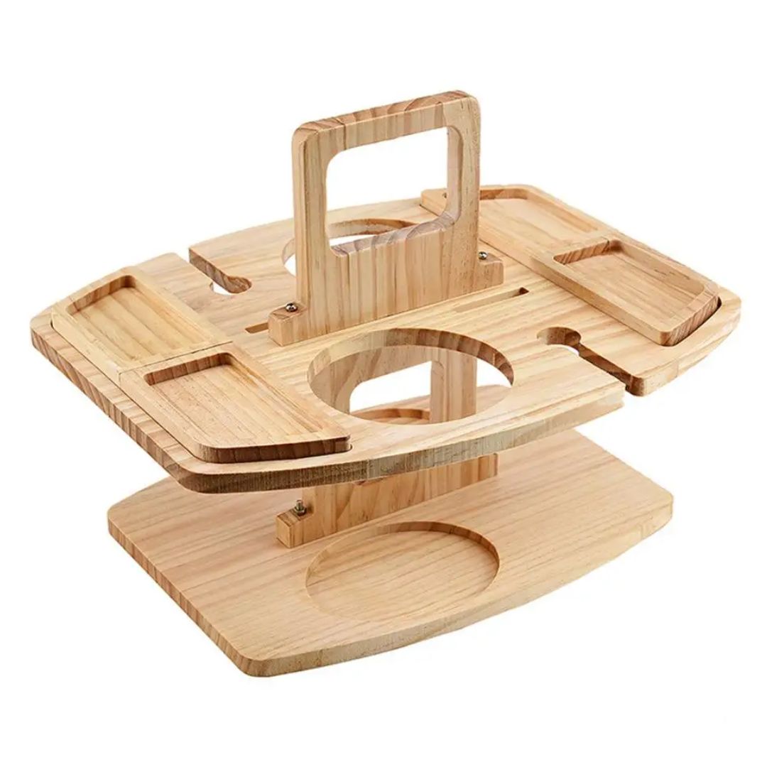 Opvouwbare Houten Wijntafel Draagbaar en Compact - Mode Vibes
