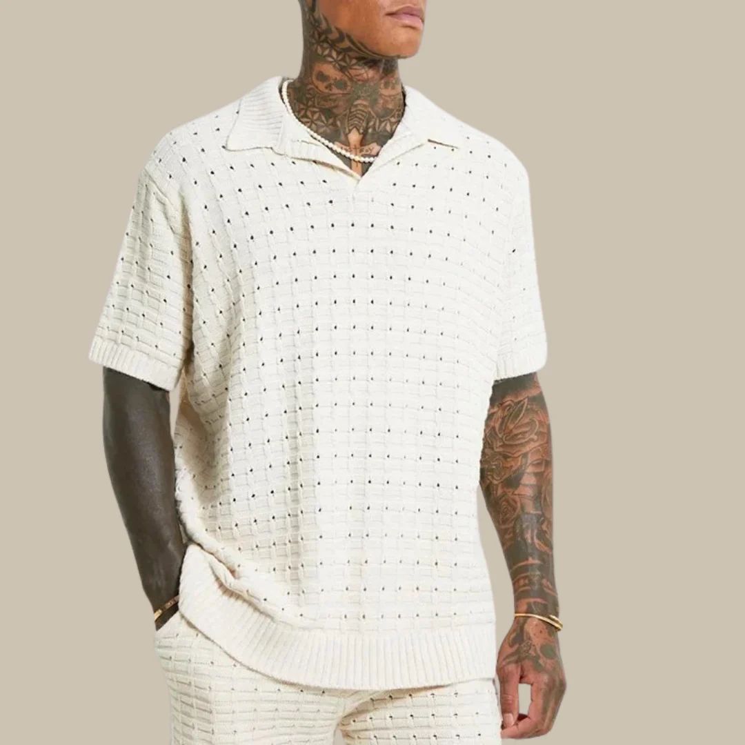 Oversized Polo Shirt Casual Capri Stijl