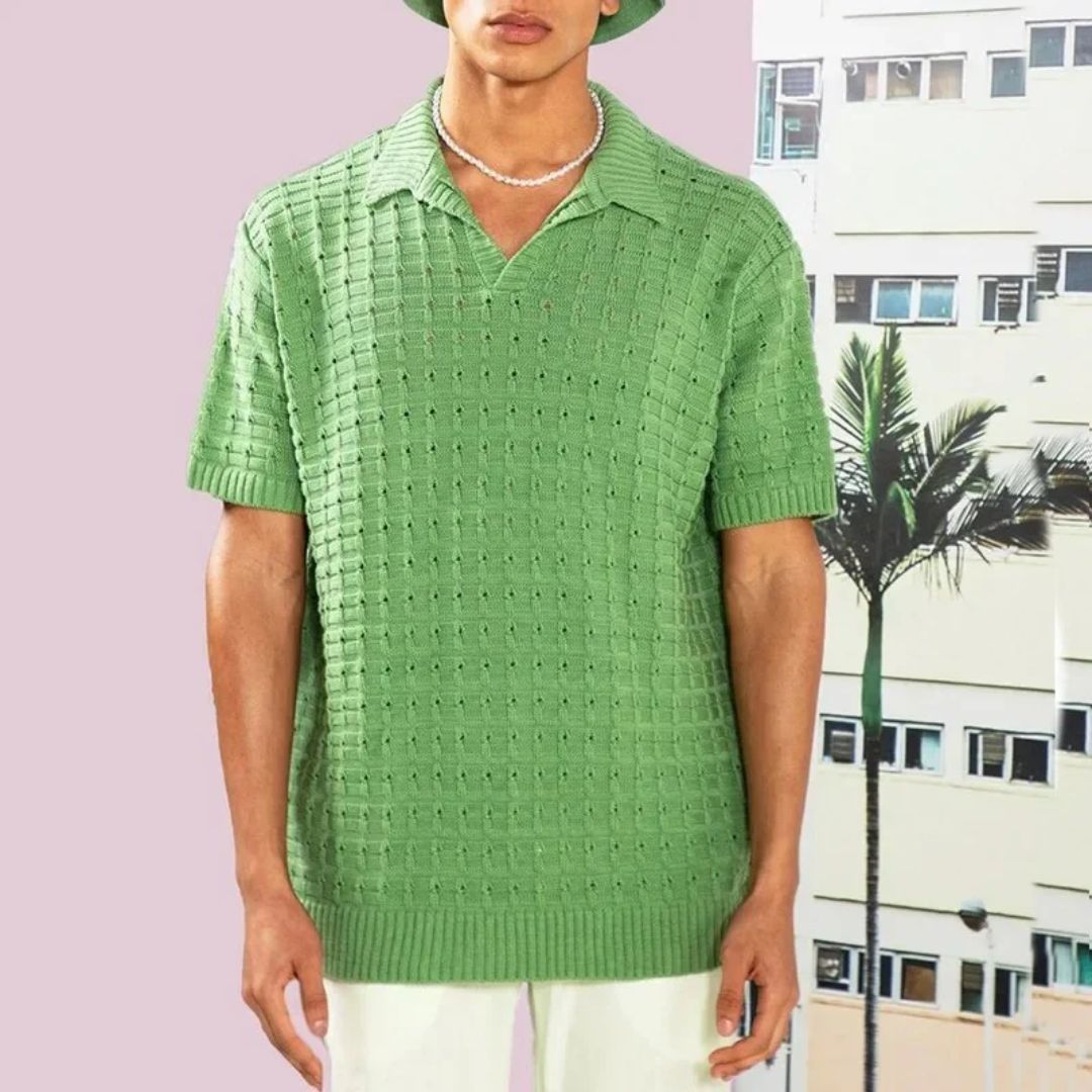 Oversized Polo Shirt Casual Capri Stijl
