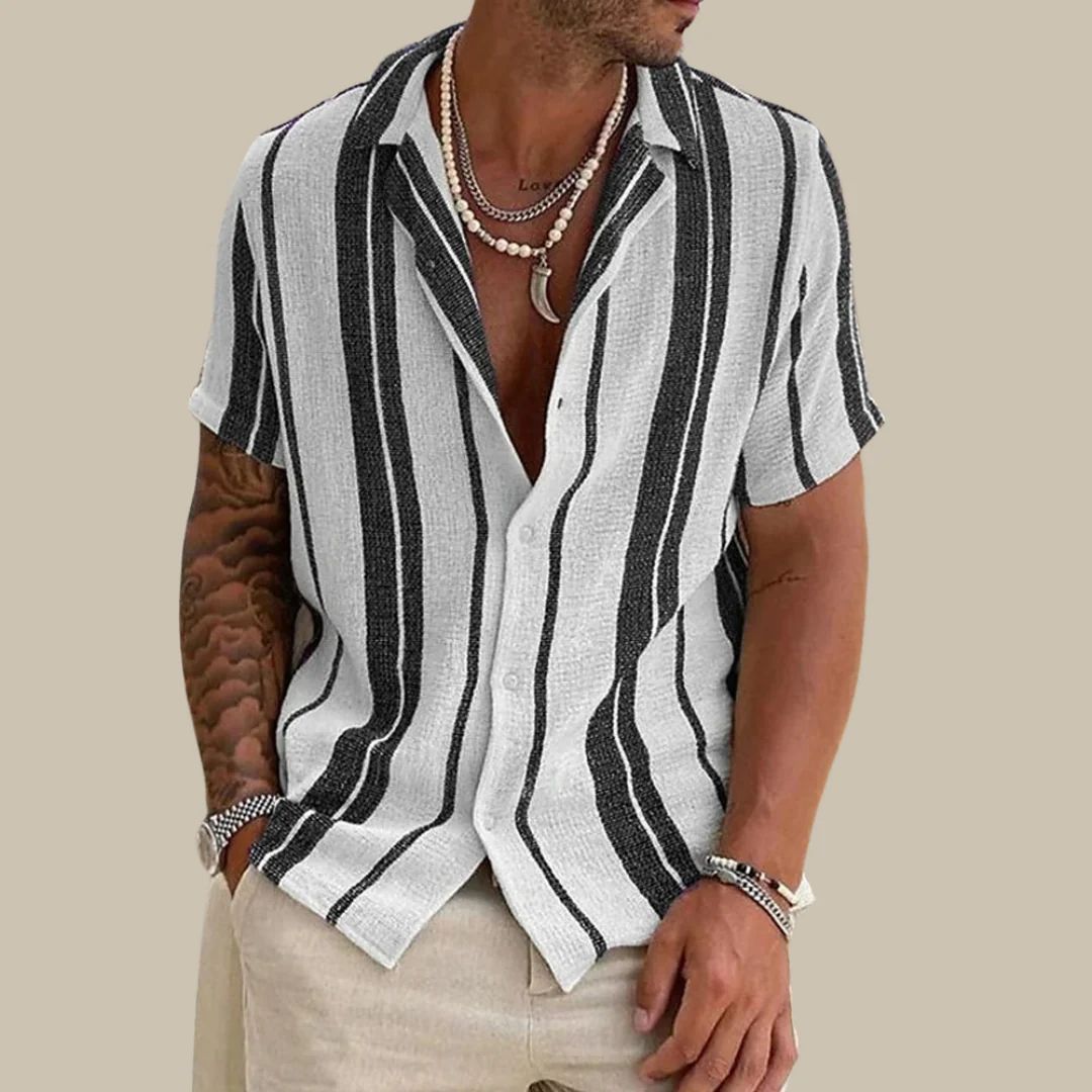 Casual Overhemd voor Mannen Trendy Korte Mouw - Mode Vibes