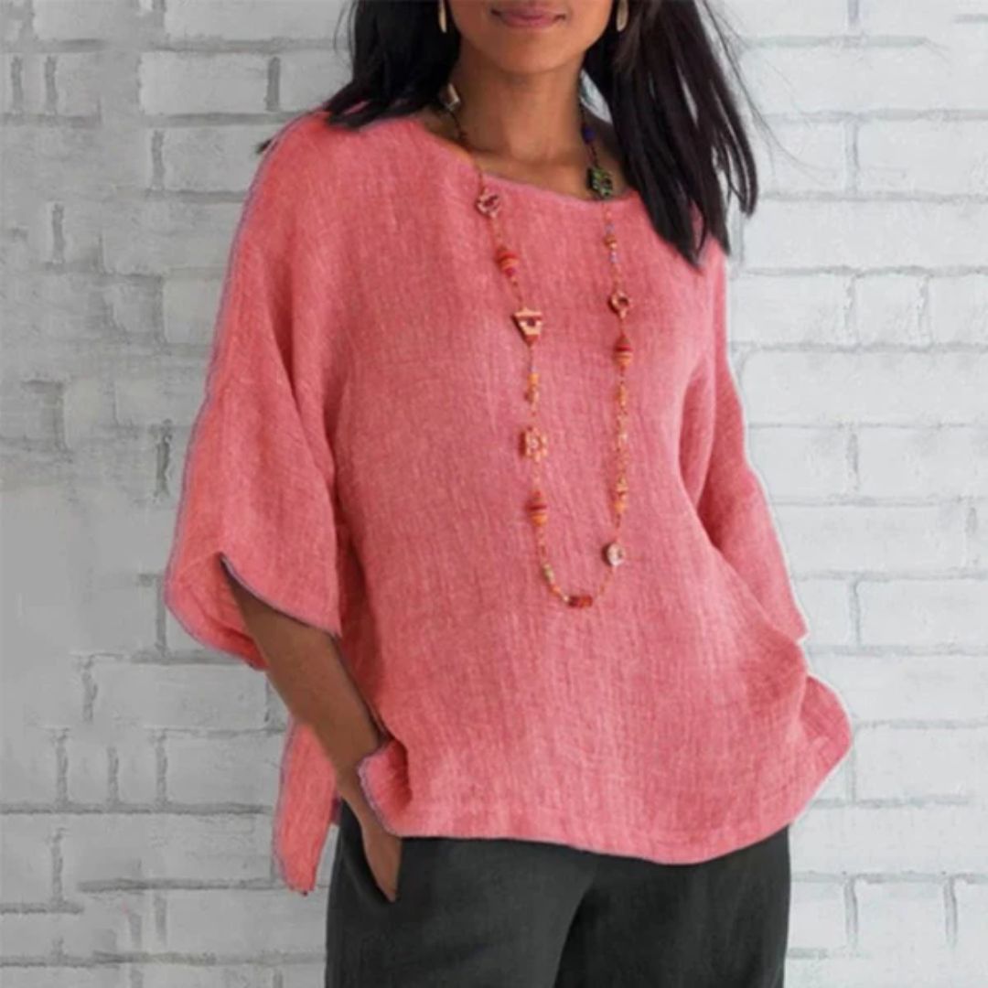Vrouwelijke Casual Top Annette Comfortabel Katoen - Mode Vibes
