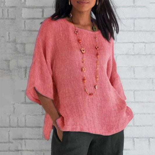 Vrouwelijke Casual Top Annette Comfortabel Katoen - Mode Vibes