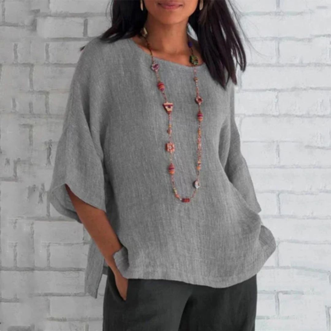 Vrouwelijke Casual Top Annette Comfortabel Katoen