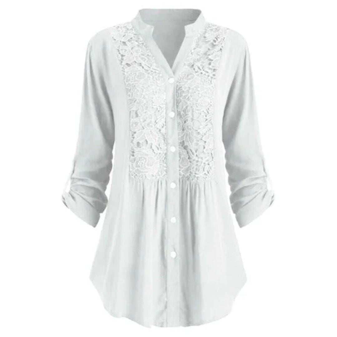 Vrouwelijke Blouse Lang en Stijlvol - Mode Vibes