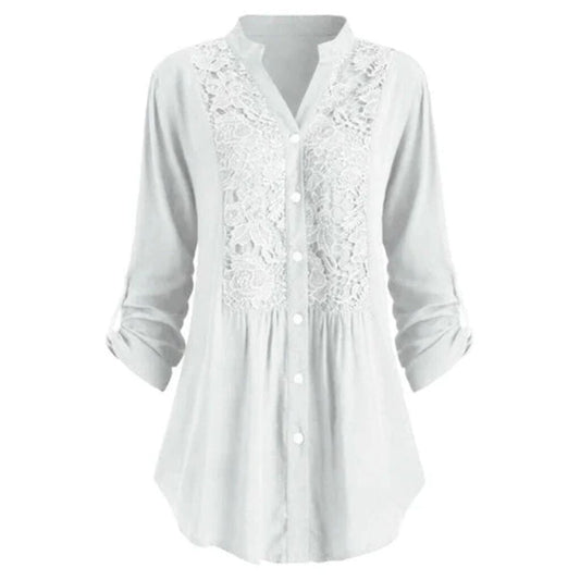 Vrouwelijke Blouse Lang en Stijlvol - Mode Vibes