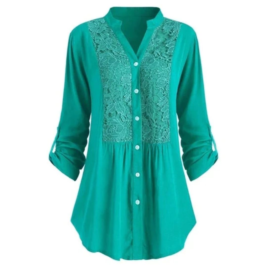 Vrouwelijke Blouse Lang en Stijlvol