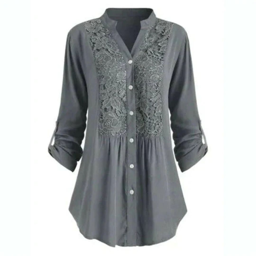 Vrouwelijke Blouse Lang en Stijlvol