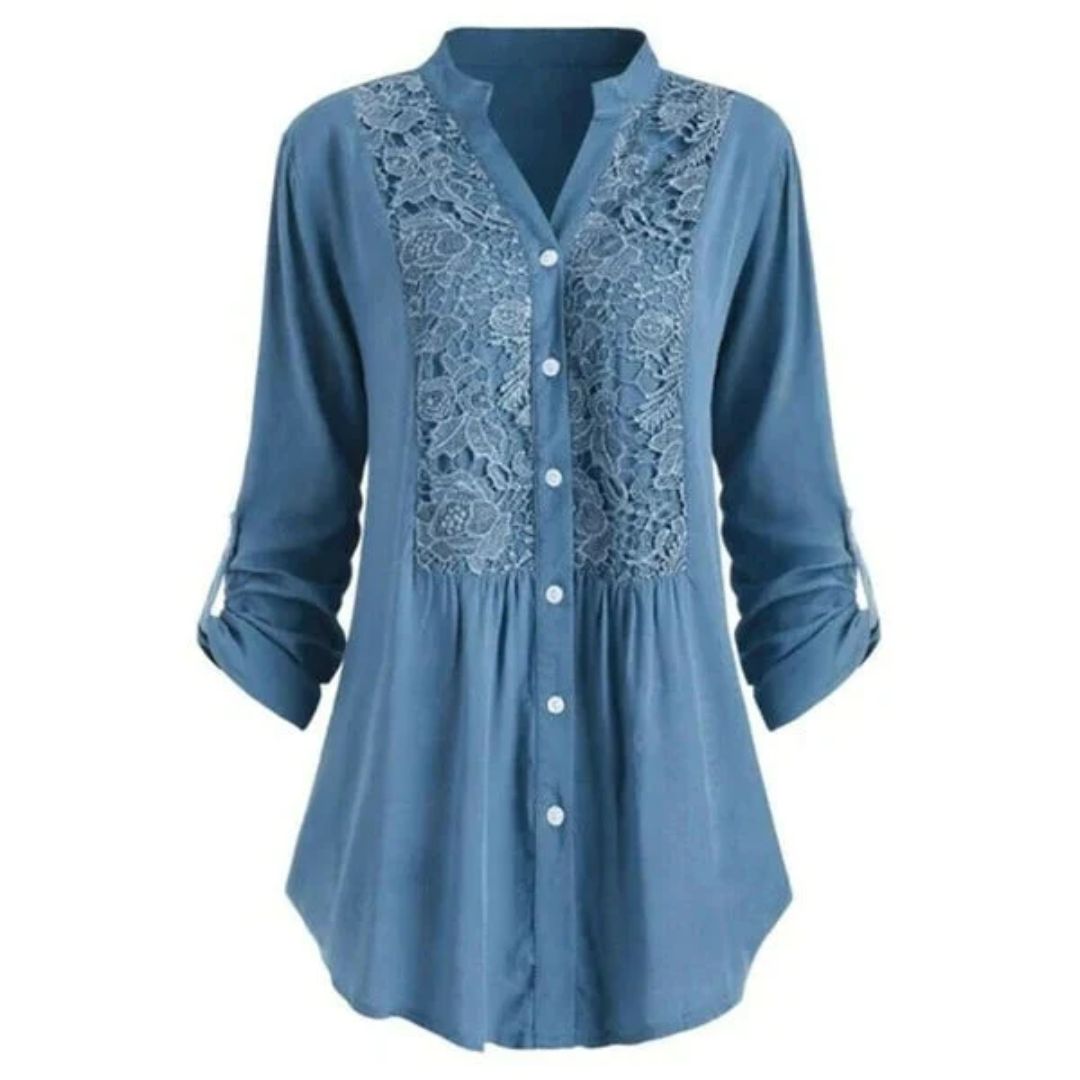Vrouwelijke Blouse Lang en Stijlvol