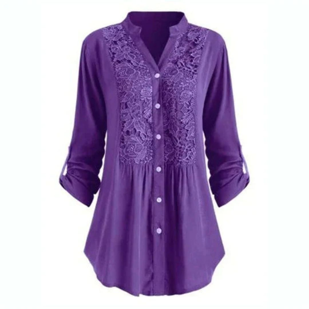 Vrouwelijke Blouse Lang en Stijlvol