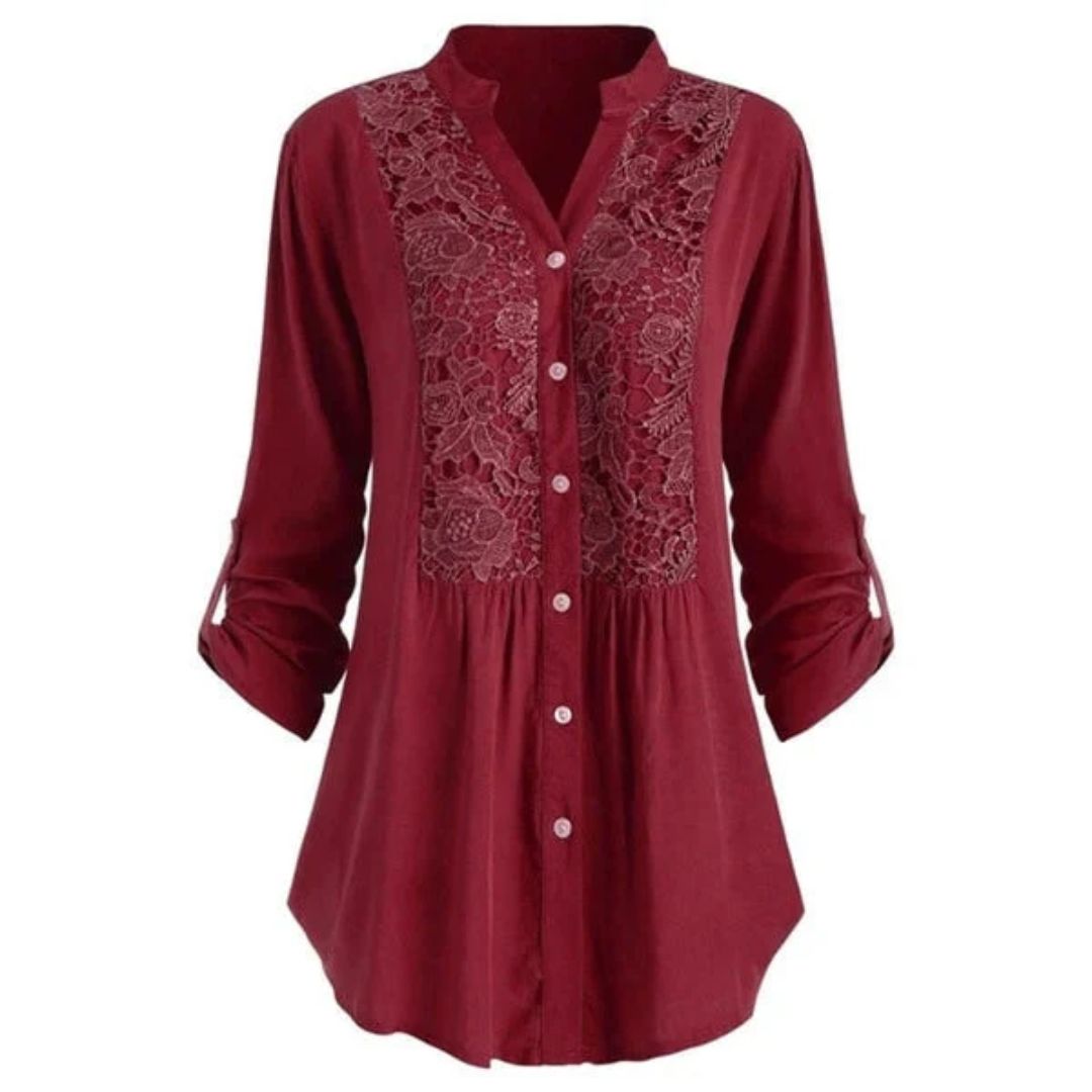 Vrouwelijke Blouse Lang en Stijlvol