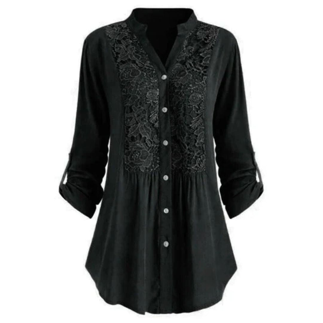 Vrouwelijke Blouse Lang en Stijlvol
