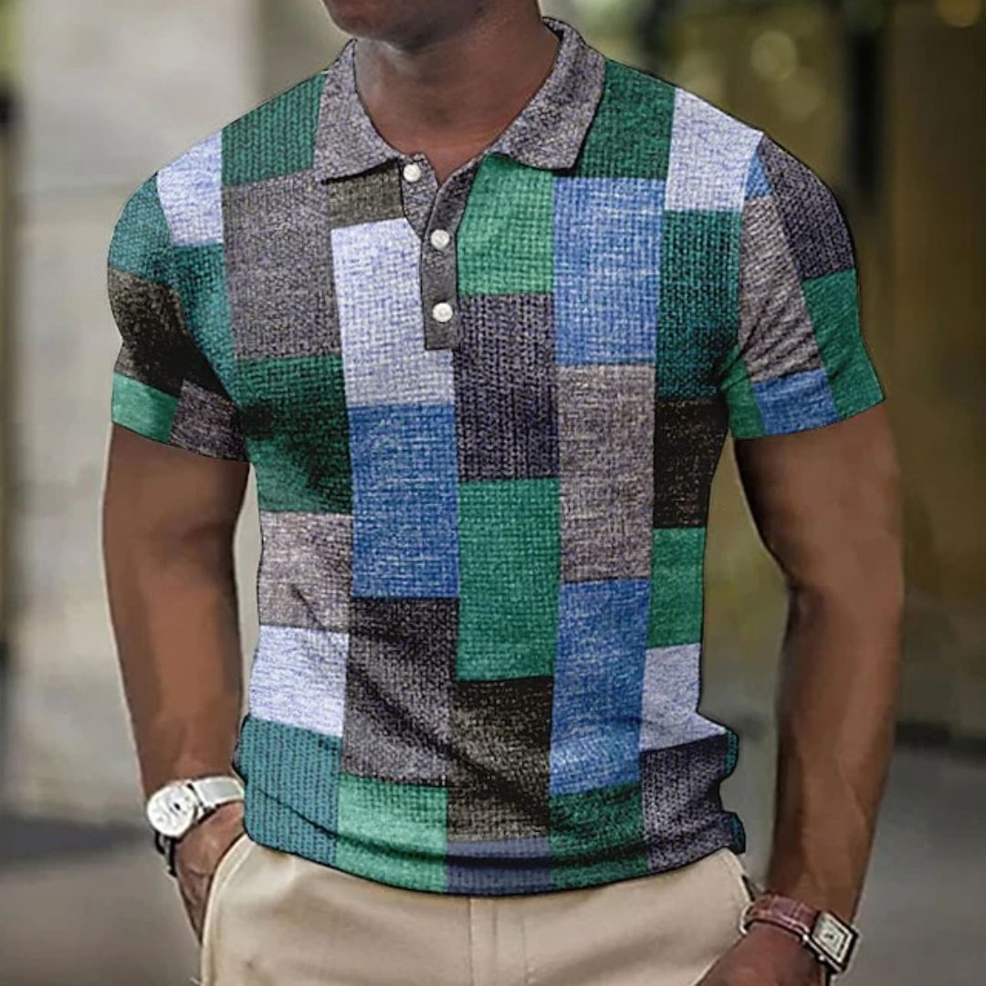 Polo Shirt Geruit Stijlvol voor Mannen