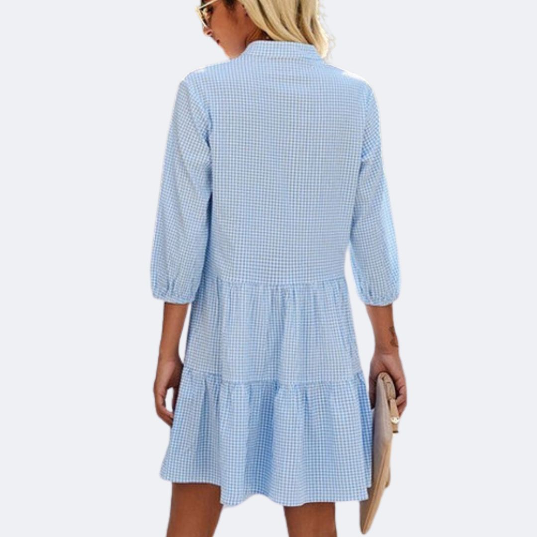 Geruite Jurk Casual Mode Lily