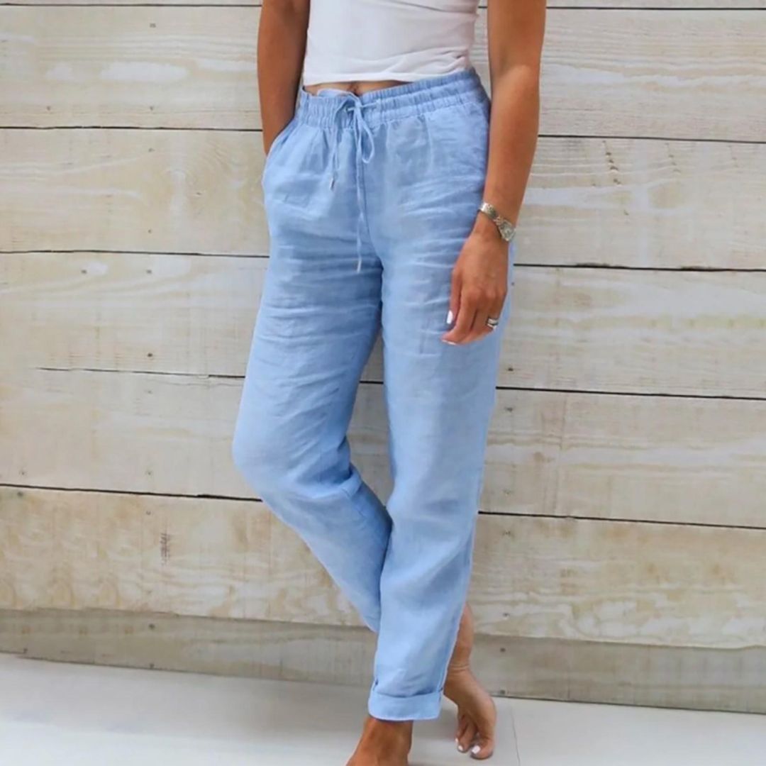Linnen Broek voor Vrouw Stijlvol en Ademend - Mode Vibes
