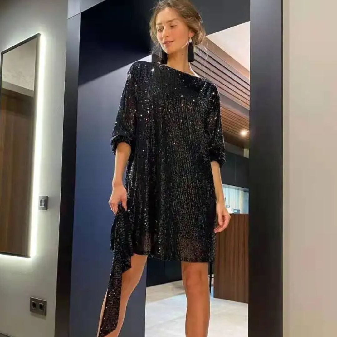 Glitter Jurk Louise Glimmende Avondjurk