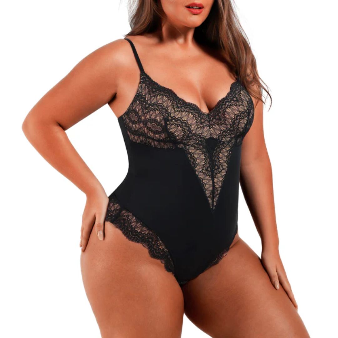 Stijlvolle Kant Bodysuit voor Vrouw - Mode Vibes