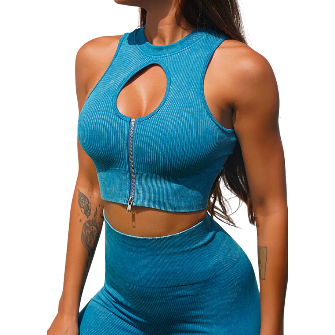 Vrouwelijke Gym Outfit Comfortabel en Stijlvol Sportkleding