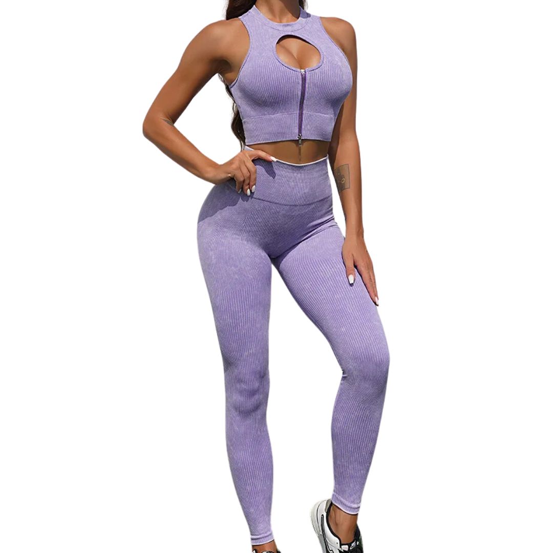 Vrouwelijke Gym Outfit Comfortabel en Stijlvol Sportkleding