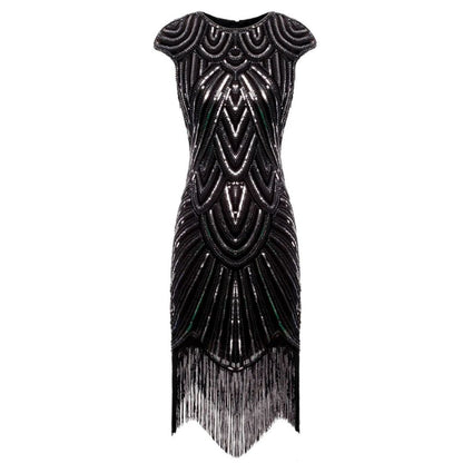 Glamoureuze Glitterjurk Gatsby Stijl Klassiek Feestjurk