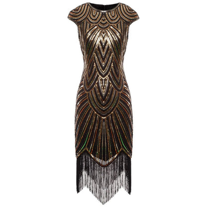 Glamoureuze Glitterjurk Gatsby Stijl Klassiek Feestjurk