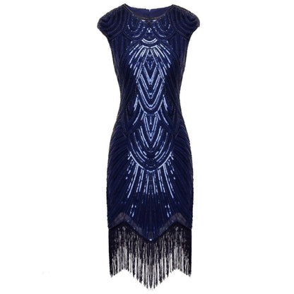Glamoureuze Glitterjurk Gatsby Stijl Klassiek Feestjurk