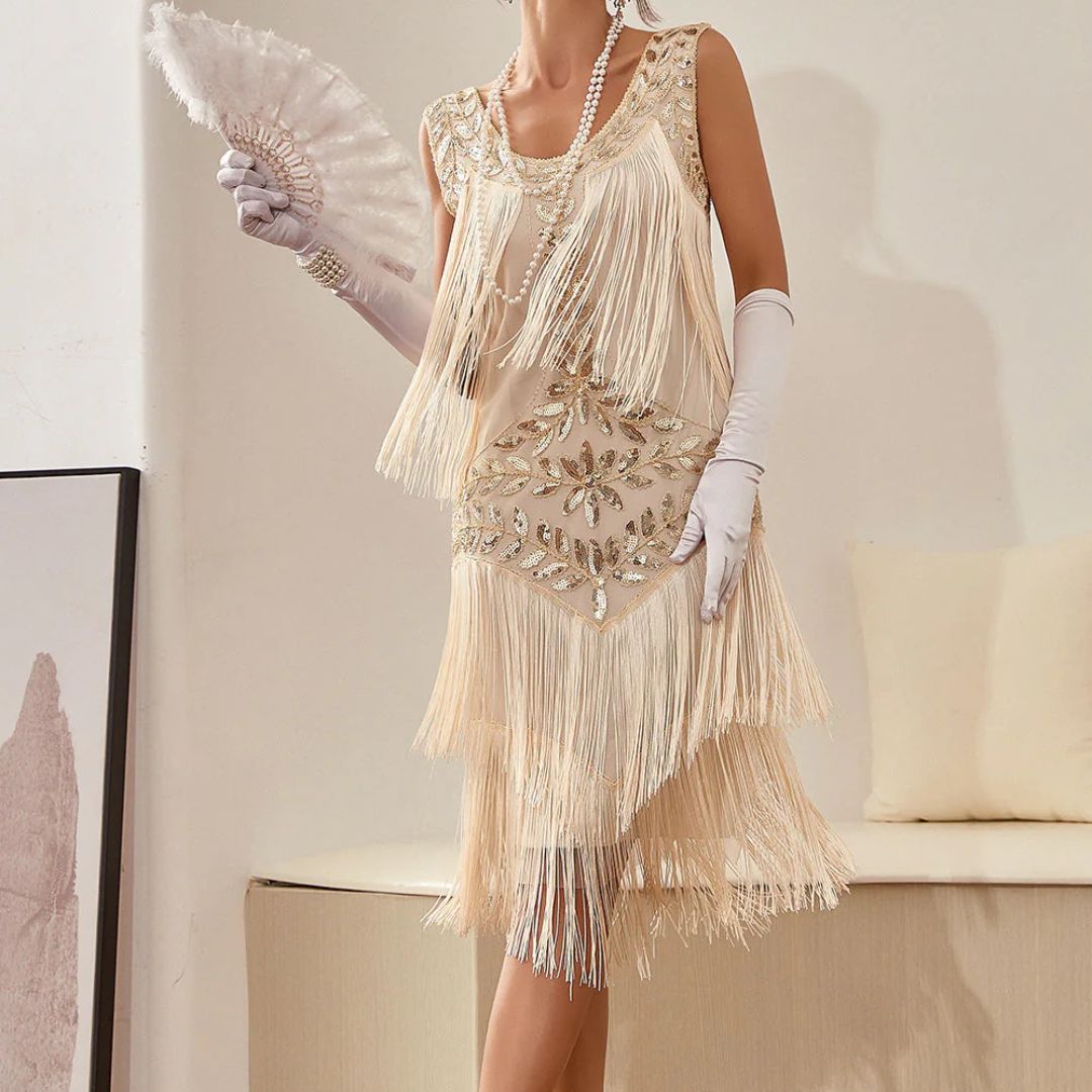 Feestelijke Jurk Gatsby Stijl Vrouwelijk Elegant