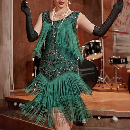 Feestelijke Jurk Gatsby Stijl Vrouwelijk Elegant