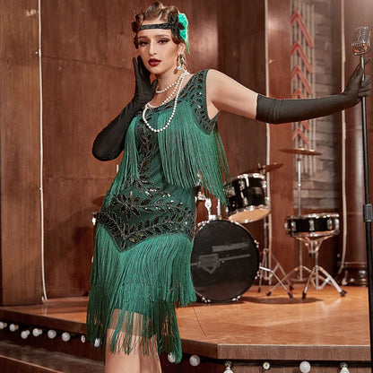 Feestelijke Jurk Gatsby Stijl Vrouwelijk Elegant