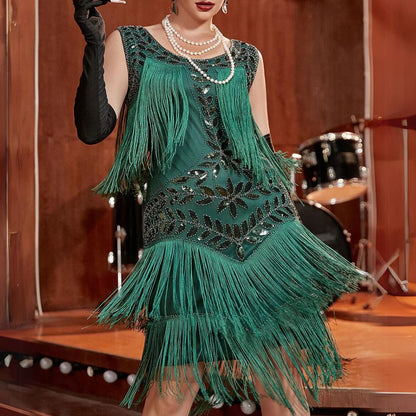 Feestelijke Jurk Gatsby Stijl Vrouwelijk Elegant
