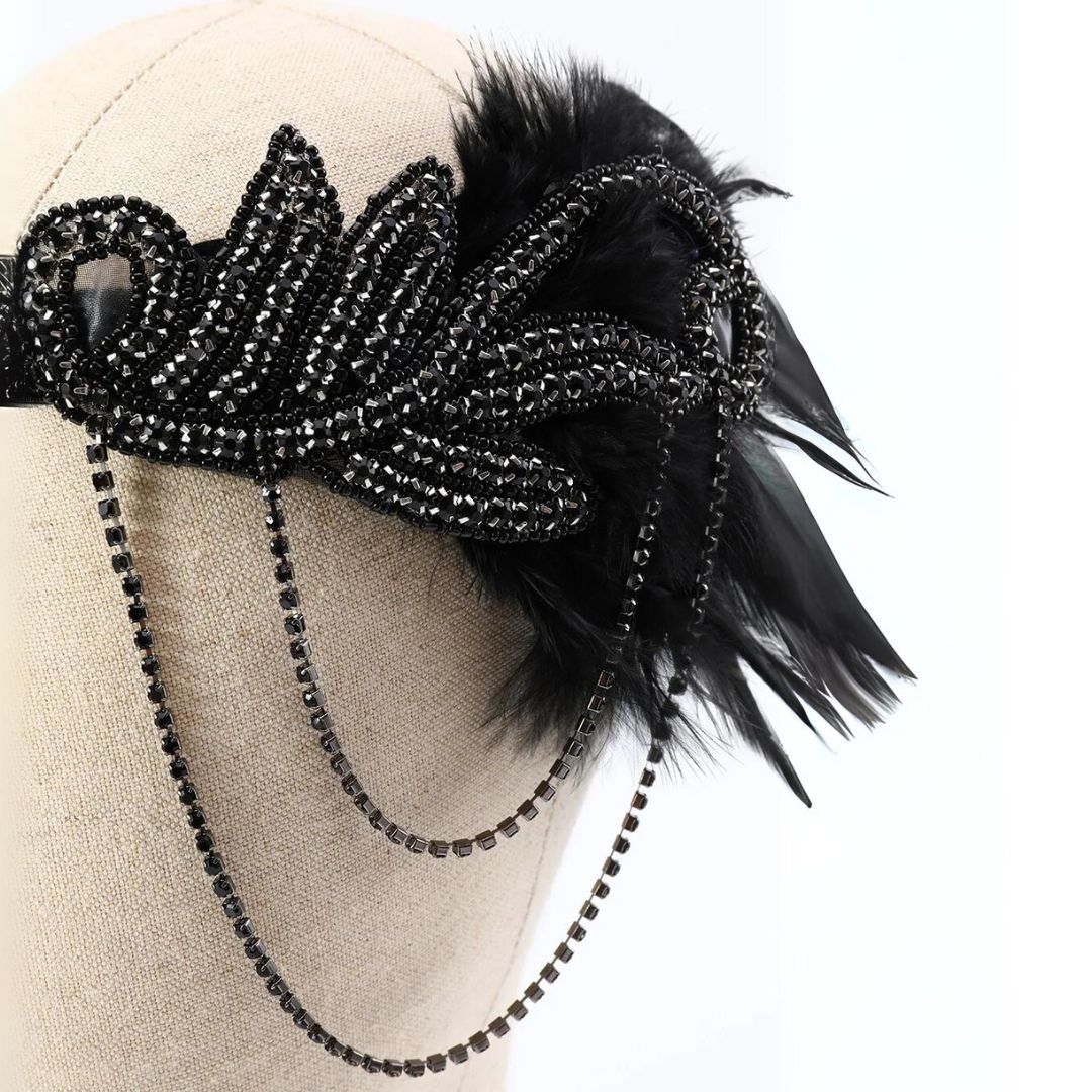 Glamour Jaren 20 Accessoires Set Zwart