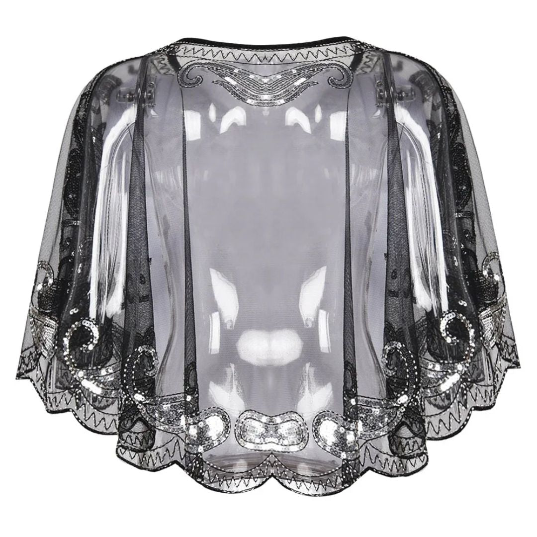 Glitter Cape Vintage Stijlvol voor Vrouwen