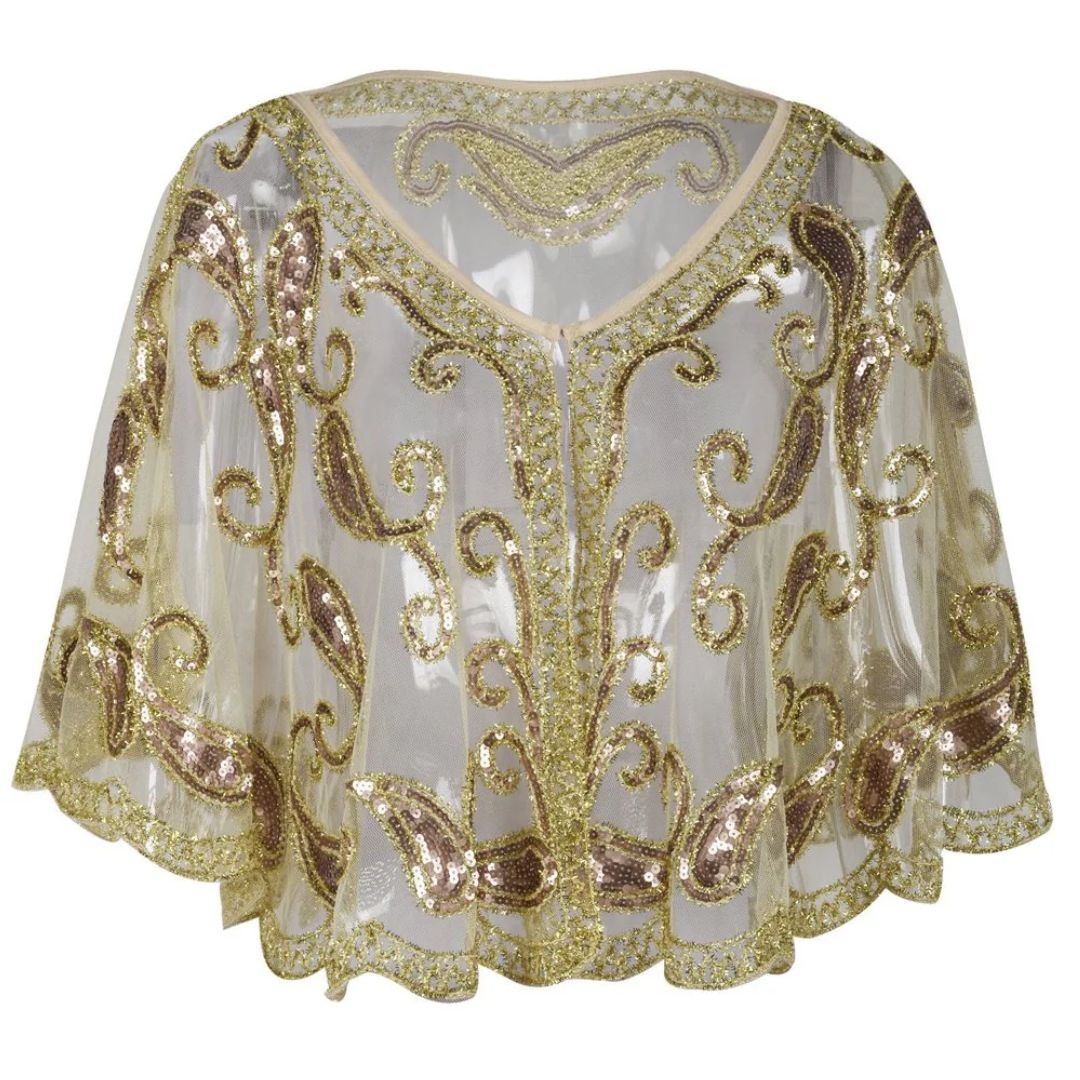Glitter Cape Vintage Stijlvol voor Vrouwen