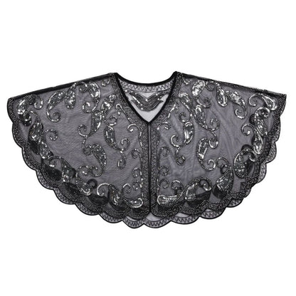 Glitter Cape Vintage Stijlvol voor Vrouwen