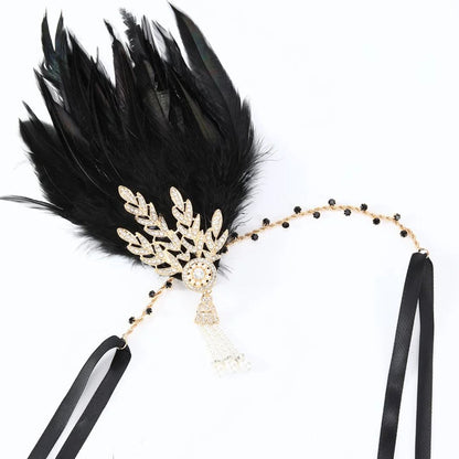 Stijlvolle Veren Hoofdband Vintage Look