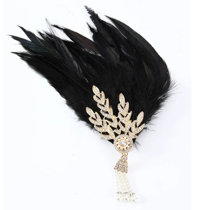 Stijlvolle Veren Hoofdband Vintage Look