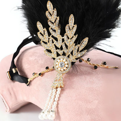 Stijlvolle Veren Hoofdband Vintage Look