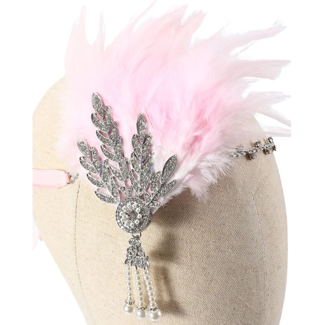 Stijlvolle Veren Hoofdband Vintage Look