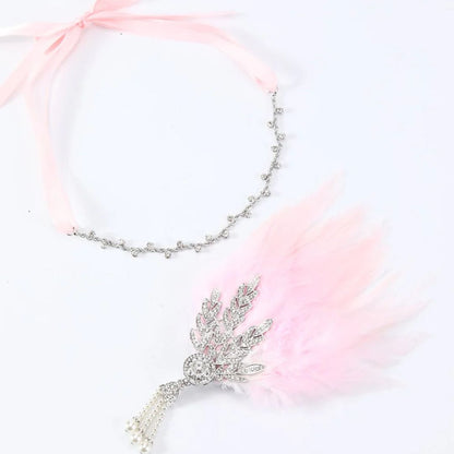 Stijlvolle Veren Hoofdband Vintage Look